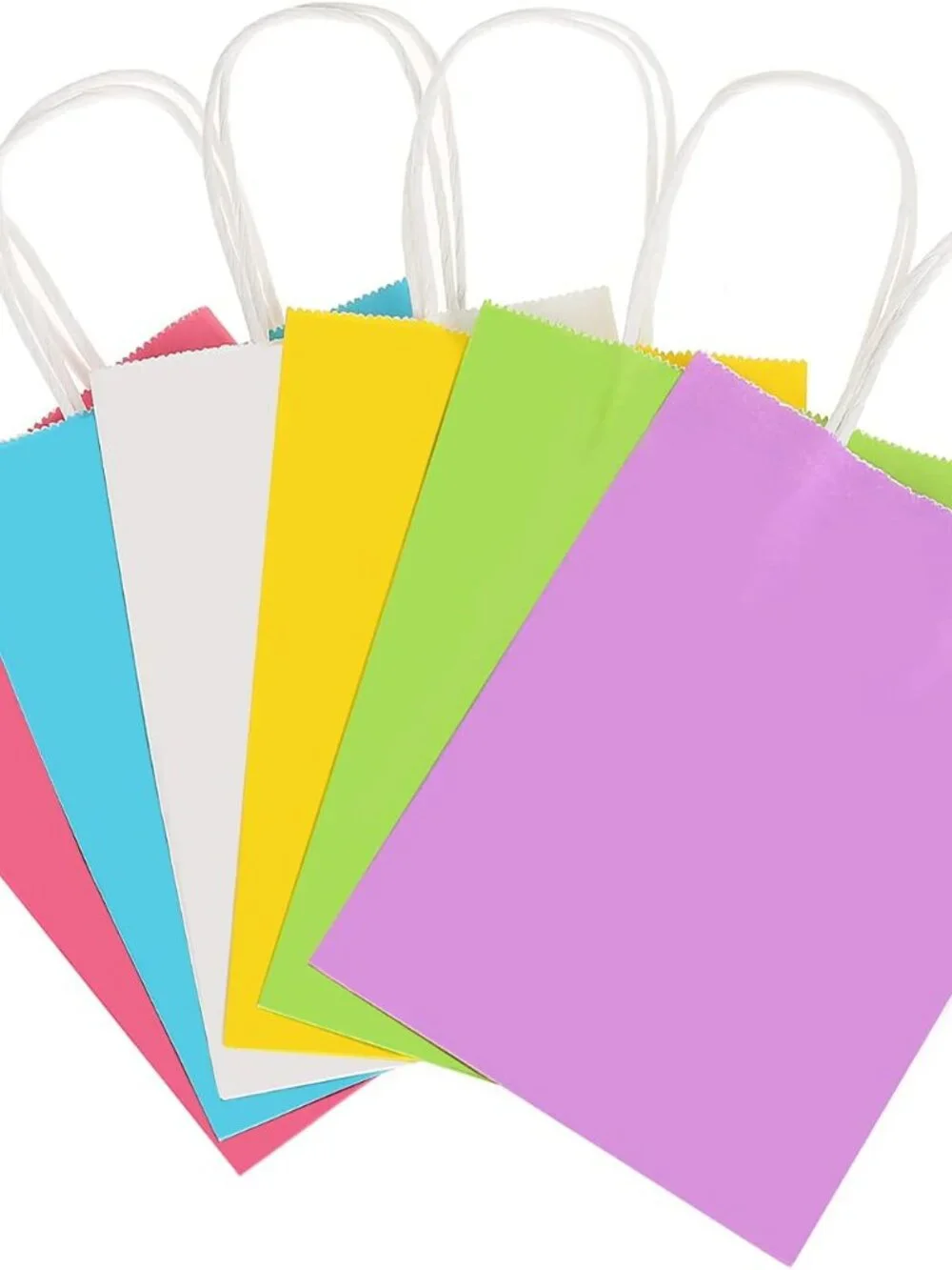 Kraft Paper Bags Party Favor Gift Bags 6 Colors with Handles Wedding 30 count